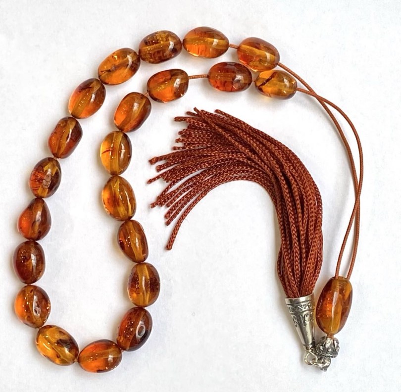 Χειροποίητο κομπολόι από φυσικό κεχριμπάρι Βαλτικής 